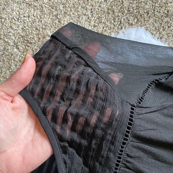 Lucky Brand Black Long Sleeve Top Size XS - Picture 7 of 7